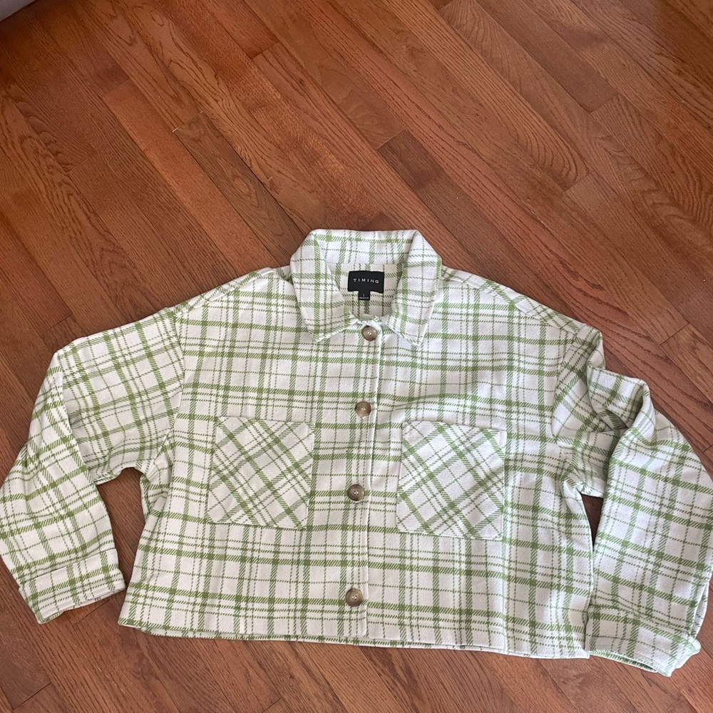 Plaid Button Front Jacket